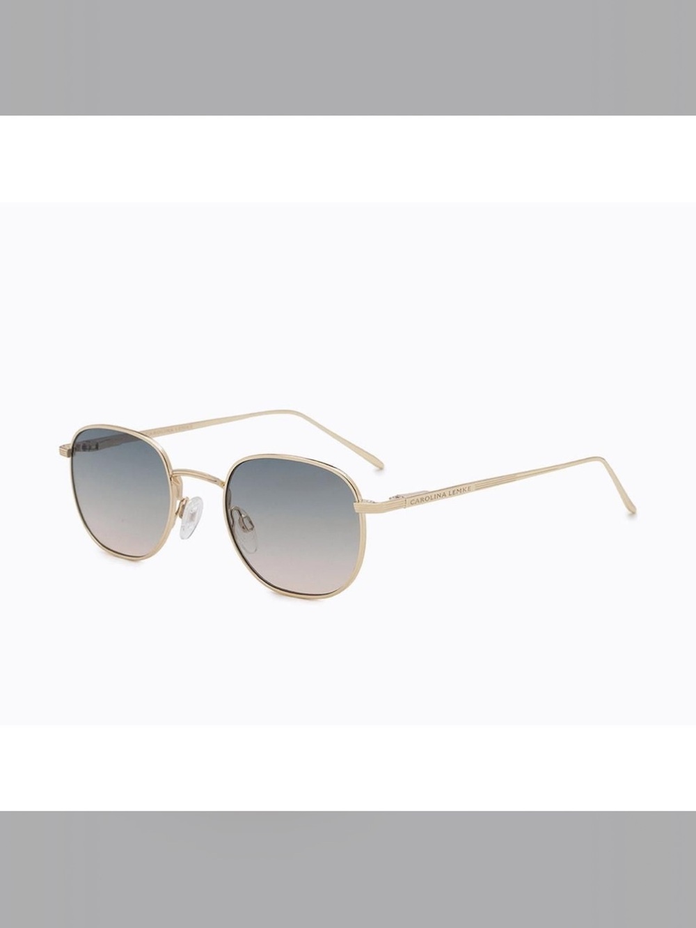 Carolina Lemke Gold Frame Gradient Lens Women's Sunglasses